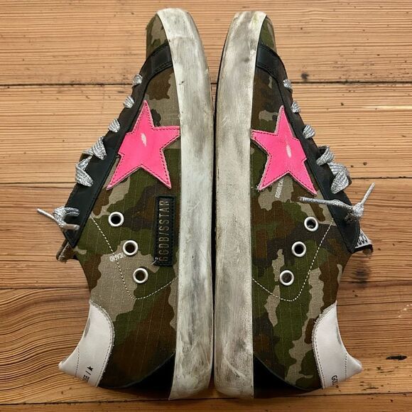 Golden Goose Superstar Camouflage Sneakers. EU size 39 / US size 9 - Picture 11 of 16